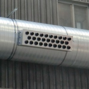 Nozzle grille type SPR for round or oval ducting