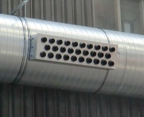 Nozzle grille type SPR for round or oval ducting