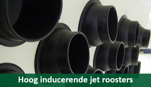 Hoog inducerende jet roosters